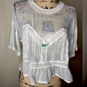 Free People soft white shirt